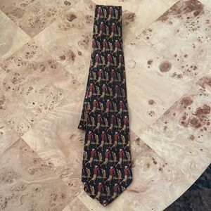 Vintage Salvatore Ferragamo golf patterned tie